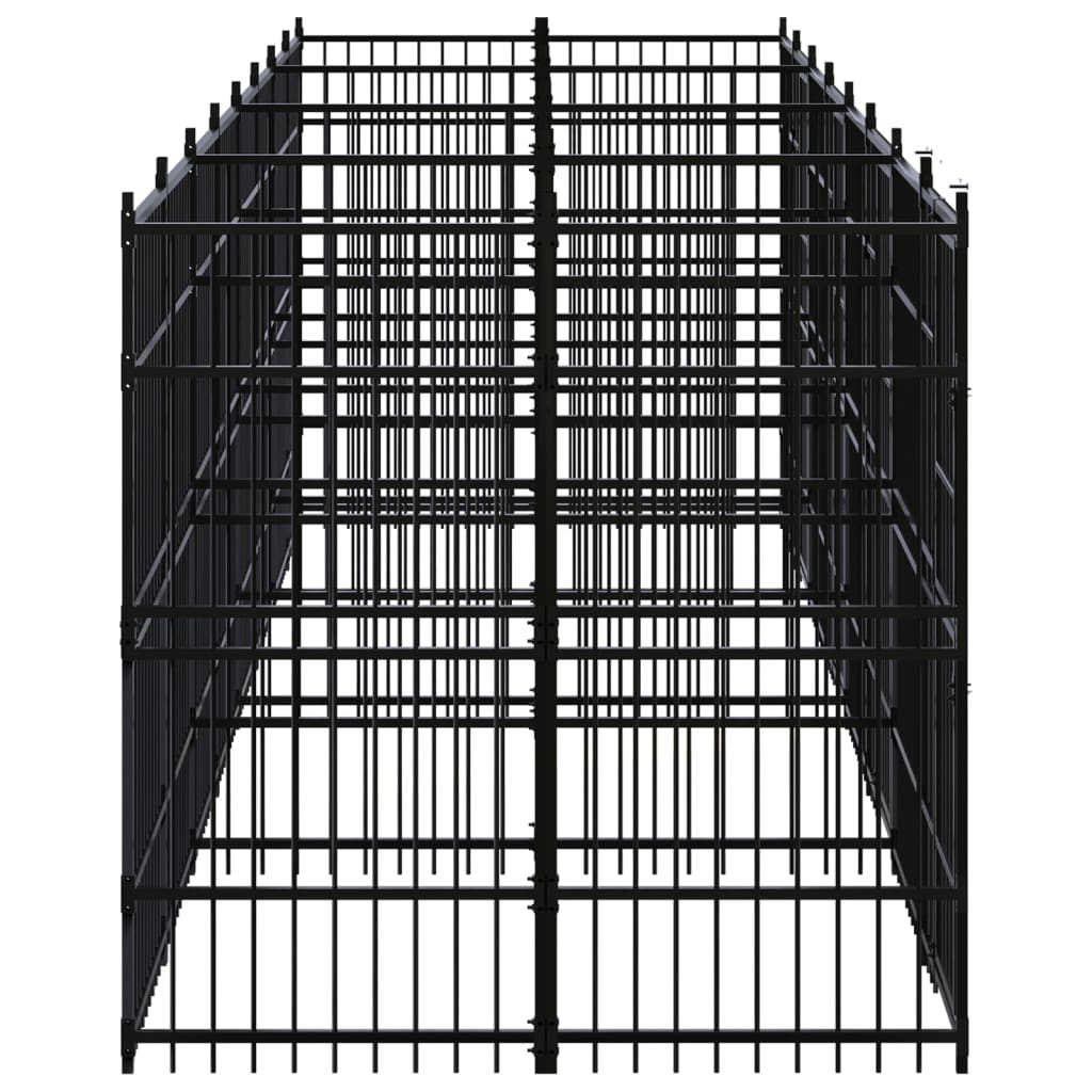 Vidaxl - Chenil d'extérieur pour chiens Acier 14,75 m² vidaXL 3098012 - Imagen 3