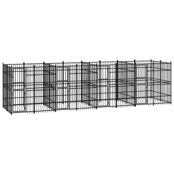 Vidaxl - Chenil d'extérieur pour chiens Acier 14,75 m² vidaXL 3098012 - Imagen 1