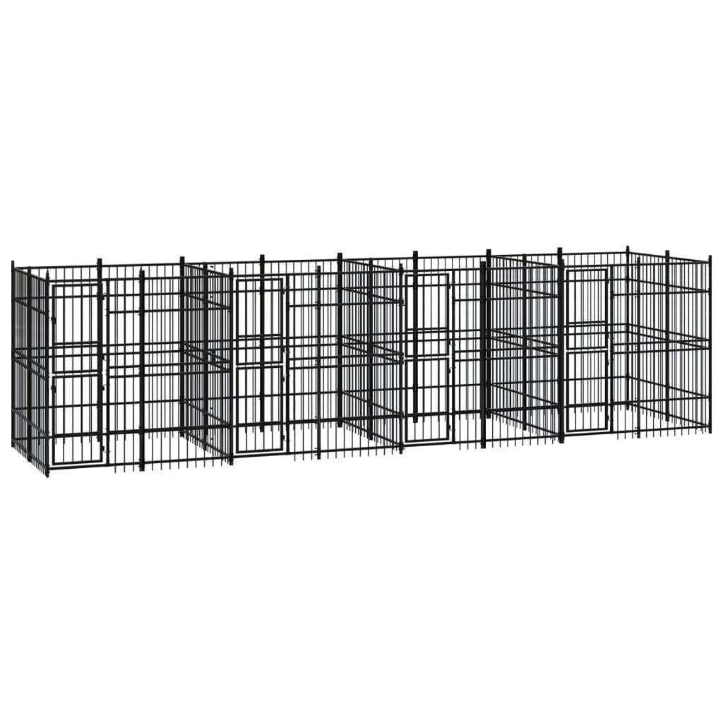 Vidaxl - Chenil d'extérieur pour chiens Acier 14,75 m² vidaXL 3098012 - Imagen 1