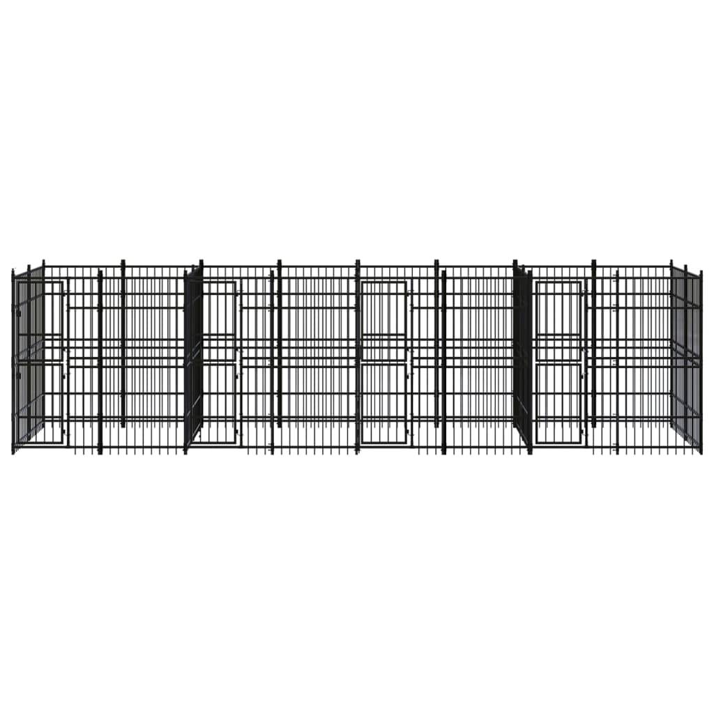 Vidaxl - Chenil d'extérieur pour chiens Acier 14,75 m² vidaXL 3098012 - Imagen 2