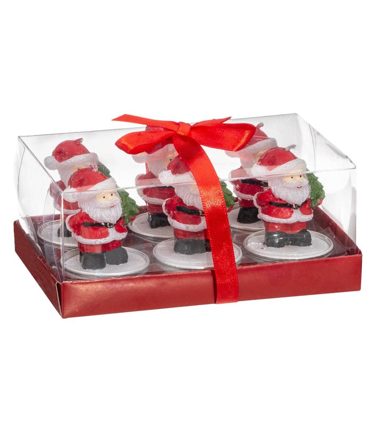 Lot de 6 Bougies chauffe plat Père Noël H 6 cm - Image 2