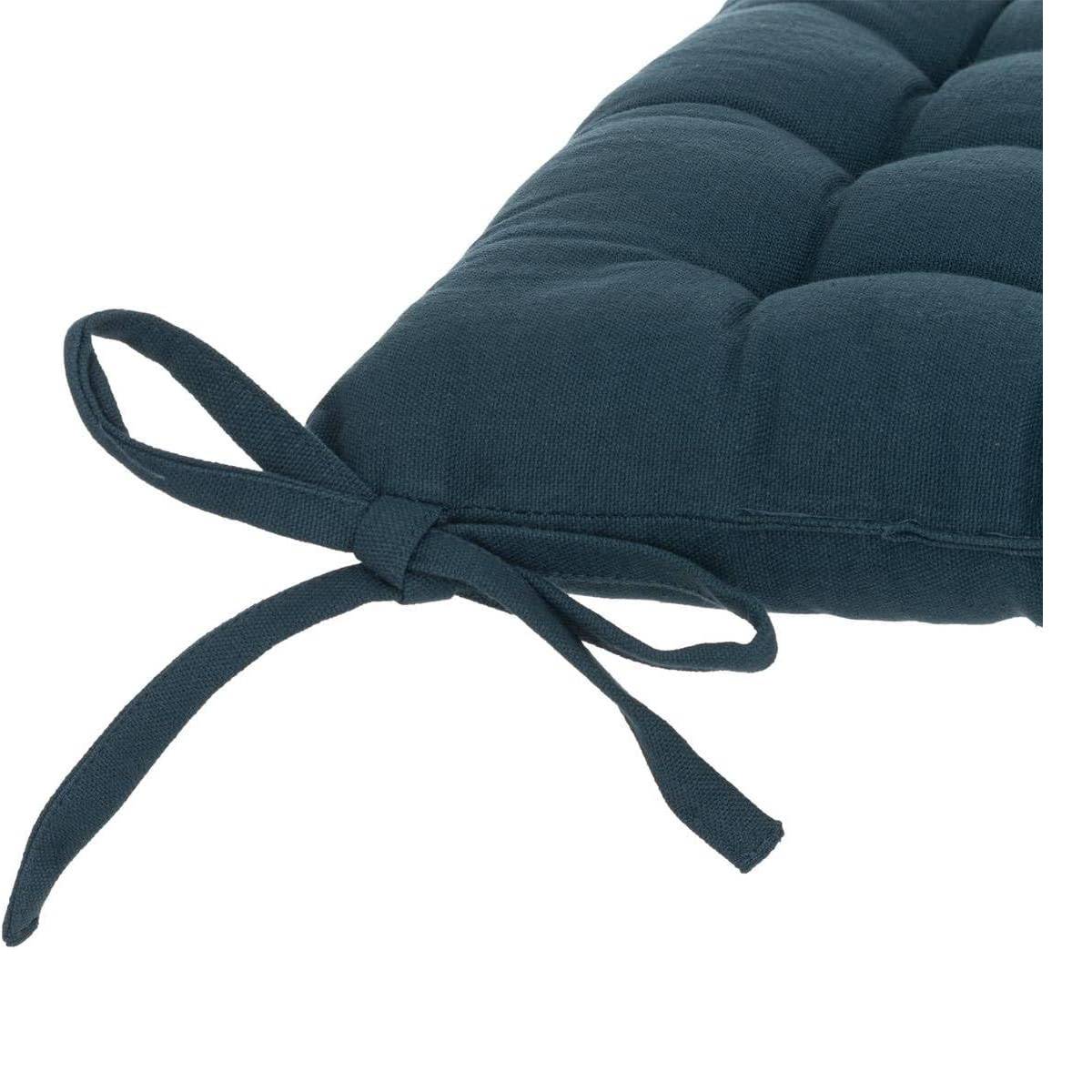 Assise de chaise matelassée coton 38 x 38 cm bleu - Image 2