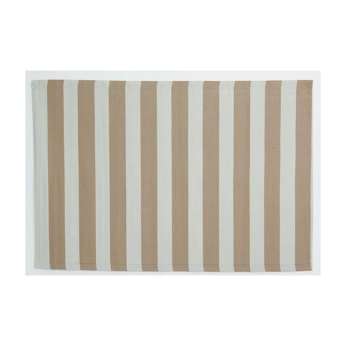 Aubry Gaspard - Tapis d'extérieur en polypropylène 120 x 180 cm Rayures - Beige - Imagen 1