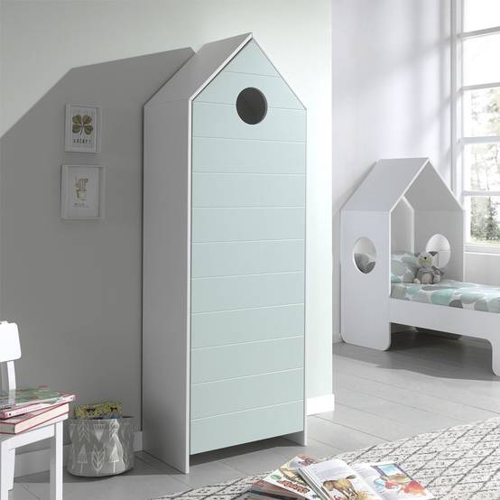 Armoire Cabane de Plage Vert Menthe 1 Porte - HAVRE - Image 2