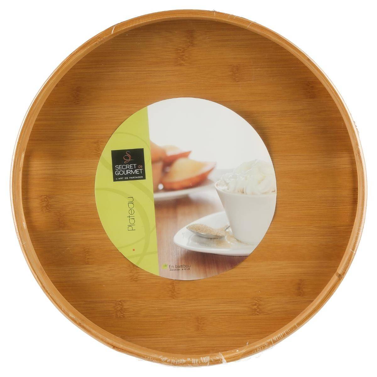 Plateau de service en Bambou D 40 cm - Imagen 4