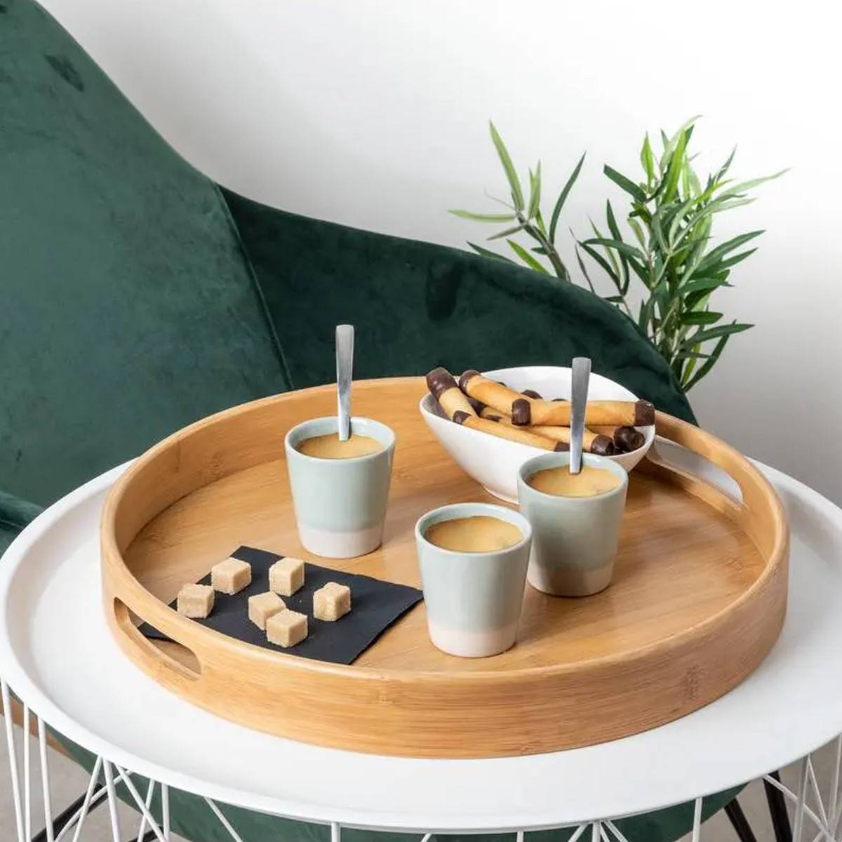 Plateau de service en Bambou D 40 cm - Imagen 5