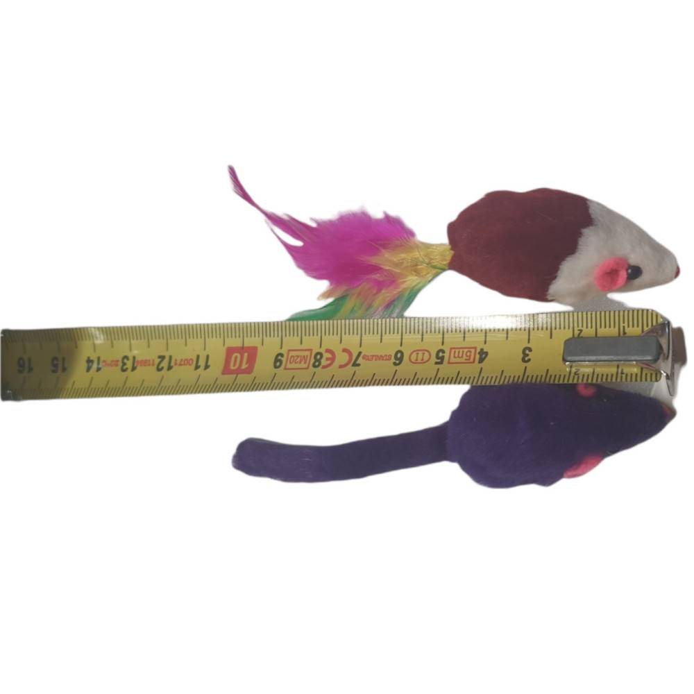 animallparadise - 24  souris en fourrure. jouet pour chat. multi couleur . - Imagen 5