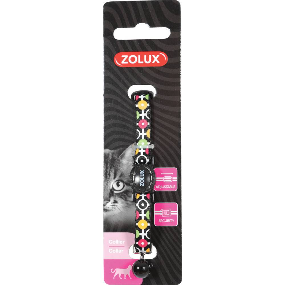 Zolux - Collier ARROW nylon réglable de 17 à 30 cm. noir . pour chat. - Imagen 2