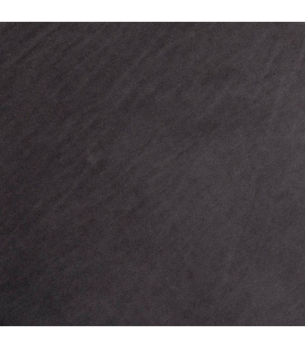 Tabouret en Velours Gris et Pieds en Métal - Imagen 3
