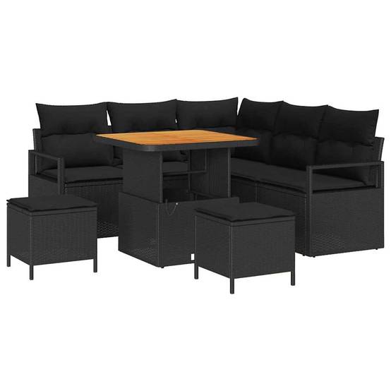 ComfortXL - Salon de Jardin Modulable 8 pcs en Résine Tressée Noire pour Repas en Plein Air – ComfortXL Outdoor Living - Image 2