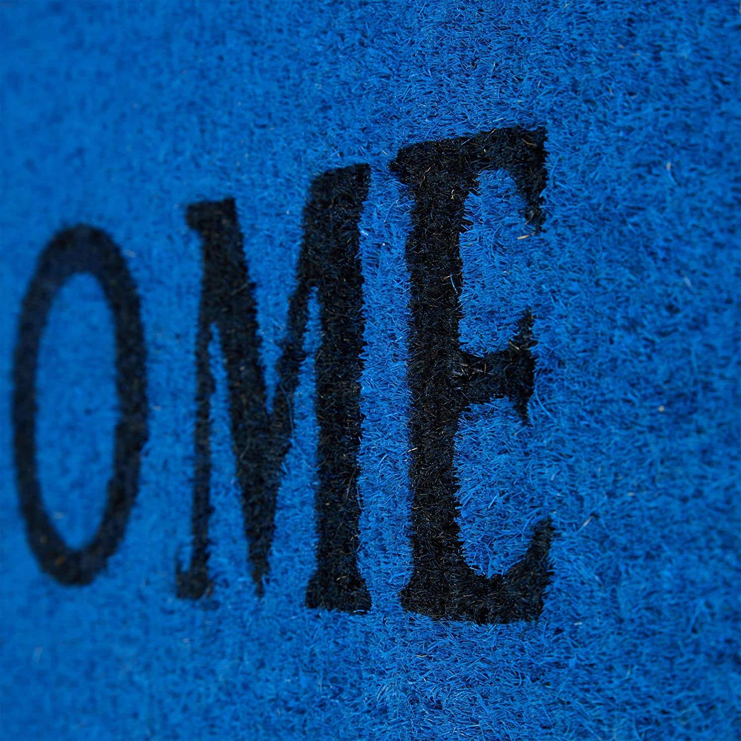 Helloshop26 - Paillasson tapis de sol porte d’entrée essuie-pieds fibres de coco home bleu - Imagen 3