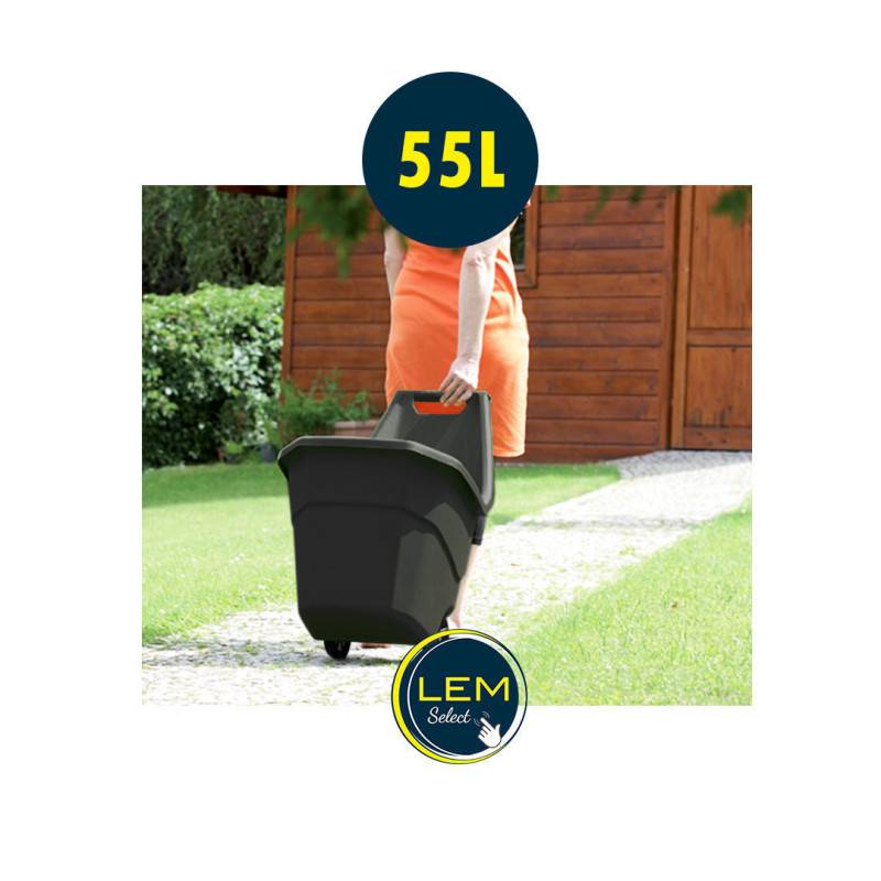 Lem Select - Chariot de jardin noir sur roues Load & Go 55L - Imagen 3