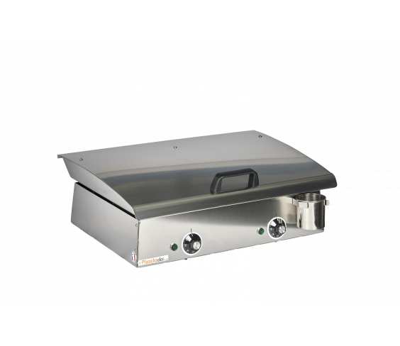 Pack comprenant une plancha électrique LUX 600 inox avec son couvercle et 2 ustensiles - Image 2