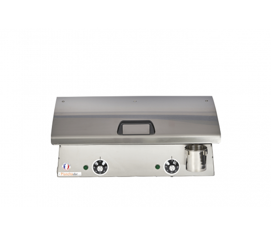 Pack comprenant une plancha électrique LUX 600 inox avec son couvercle et 2 ustensiles - Image 4