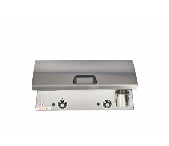 Pack comprenant une plancha électrique LUX 600 inox avec son couvercle et 2 ustensiles - Image 4