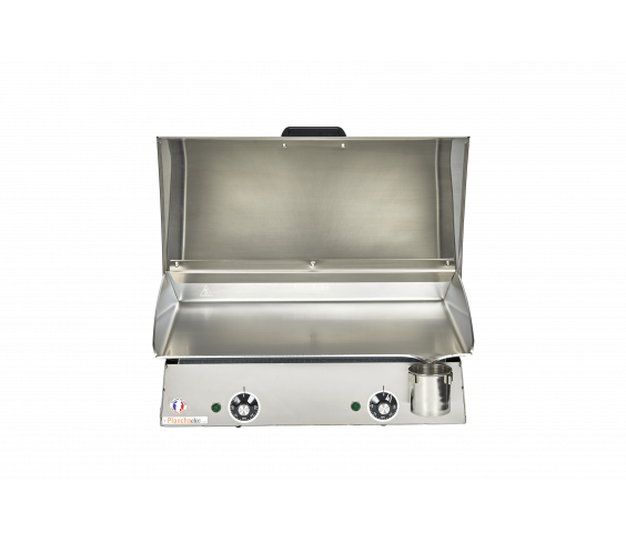 Pack comprenant une plancha électrique LUX 600 inox avec son couvercle et 2 ustensiles - Image 3