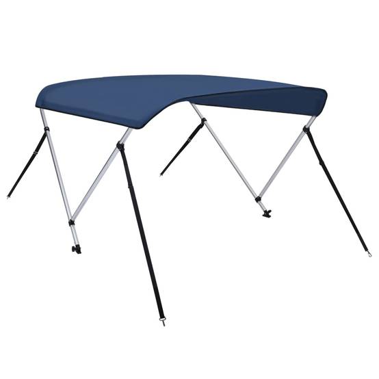 Store Banne - Store extérieur - Auvent bimini à 2 arceaux Bleu marine 150x120x110 cm - Image 5