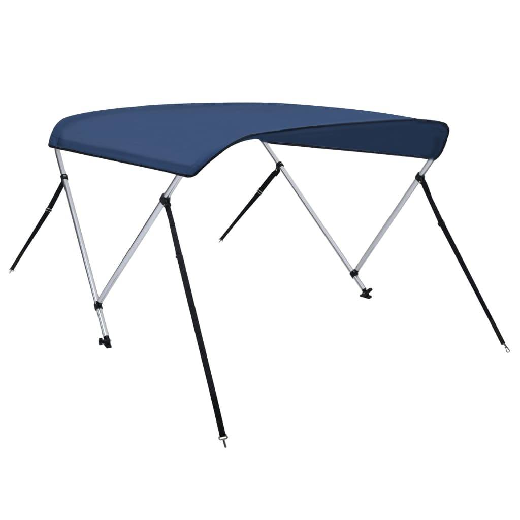Store Banne - Store extérieur - Auvent bimini à 2 arceaux Bleu marine 150x120x110 cm - Image 5
