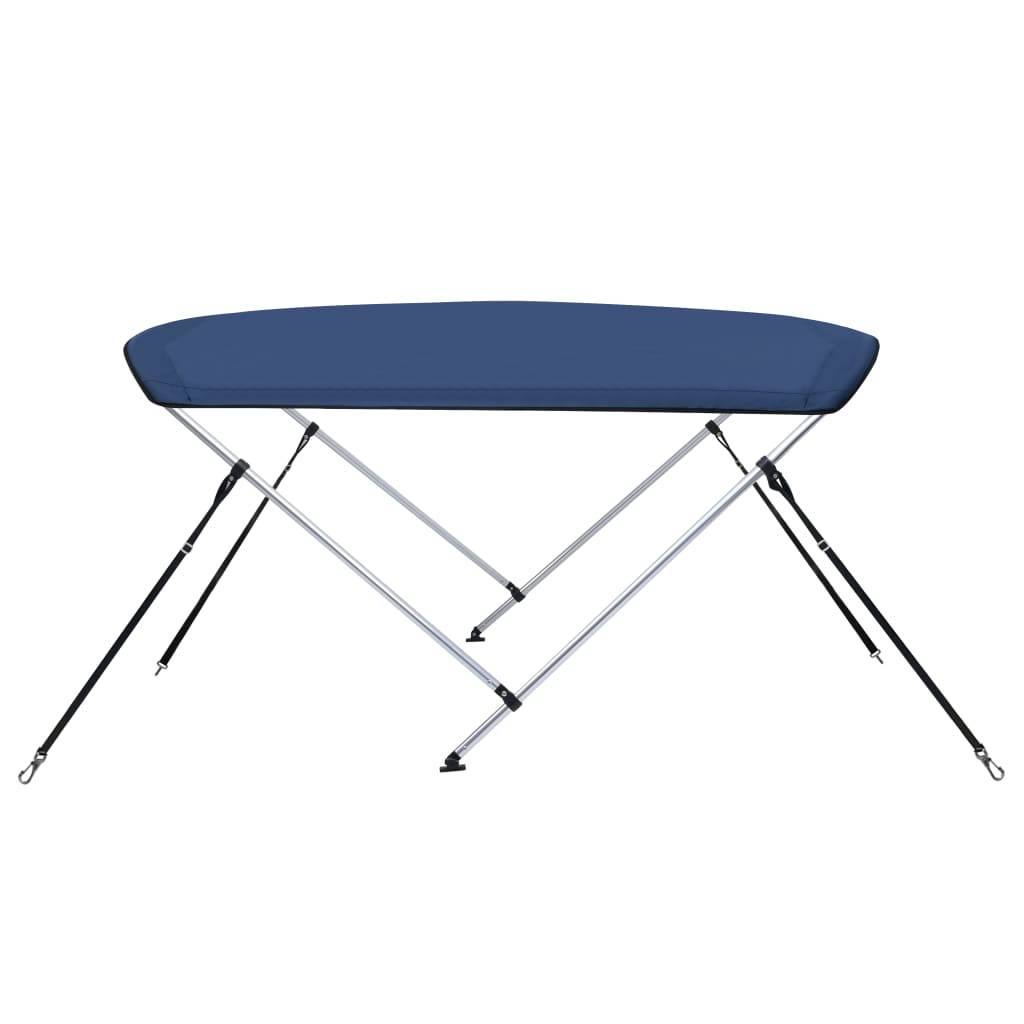 Store Banne - Store extérieur - Auvent bimini à 2 arceaux Bleu marine 150x120x110 cm - Image 4
