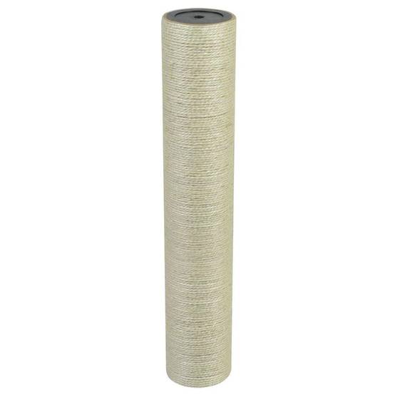 Arbre à chat griffoir grattoir niche jouet animaux peluché 8 x 45 cm 8 mm beige - Image 1