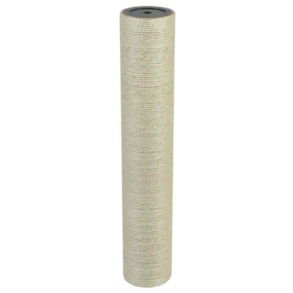 Arbre à chat griffoir grattoir niche jouet animaux peluché 8 x 45 cm 8 mm beige - Image 1