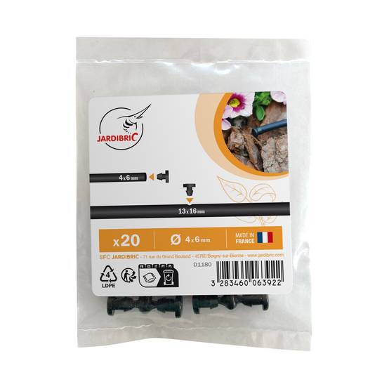 Jardibric - Jardibric - Bouchon 6 mm Lot de 20 - Bouchon Tuyau Goutte à Goutte pour Micro Irrigation - Image 4