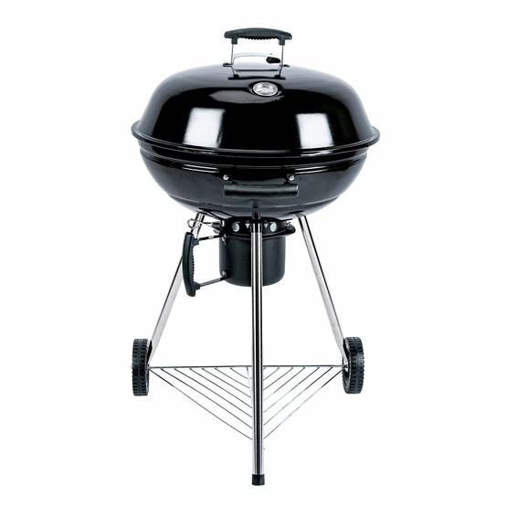 sweeek - Barbecue charbon de bois Ø57cm - Georges - Noir émaillé. barbecue avec aérateurs. émaillé. fumoir. récupérateur de cendres | sweeek - Image 6