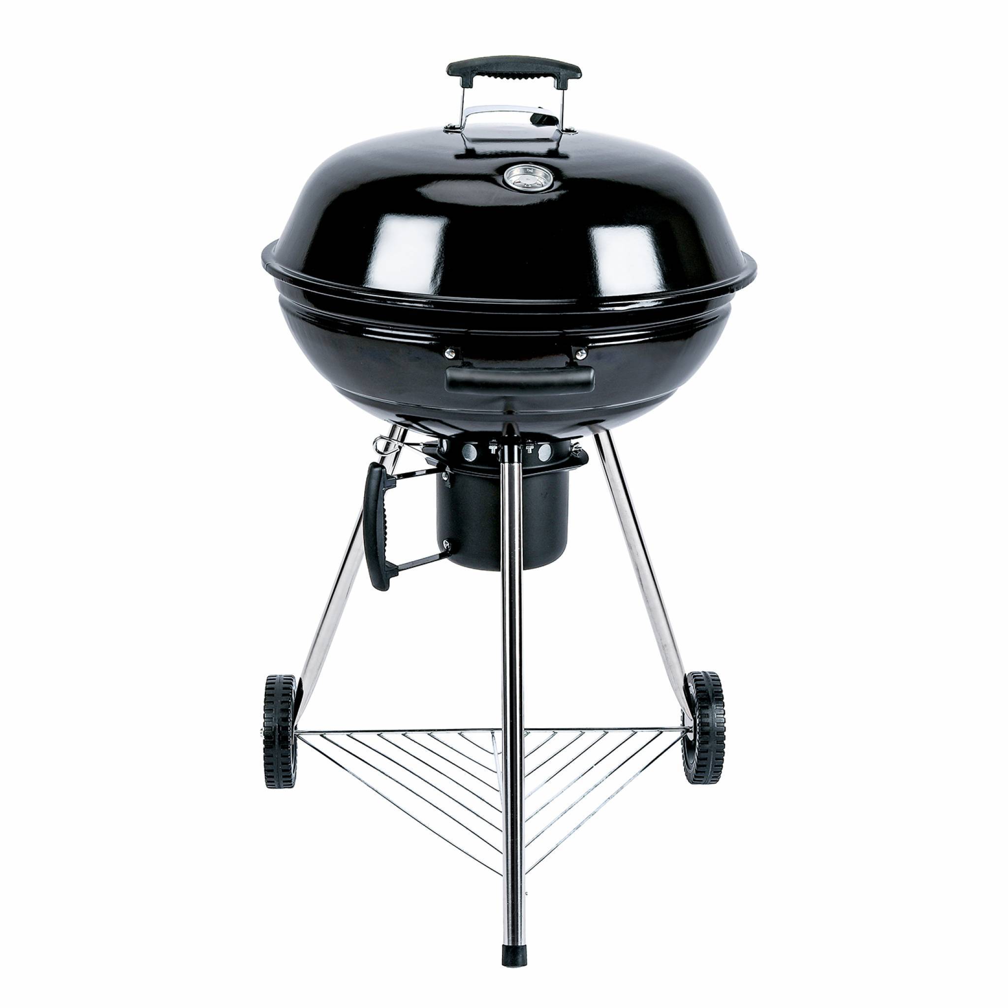 sweeek - Barbecue charbon de bois Ø57cm - Georges - Noir émaillé. barbecue avec aérateurs. émaillé. fumoir. récupérateur de cendres | sweeek - Image 6
