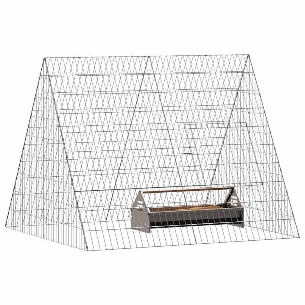 Cage Poules Acier Galvanisé Compacte Habitat Sécurisé Terrasse 110cm - ComfortXL Outdoor Living - Image 3