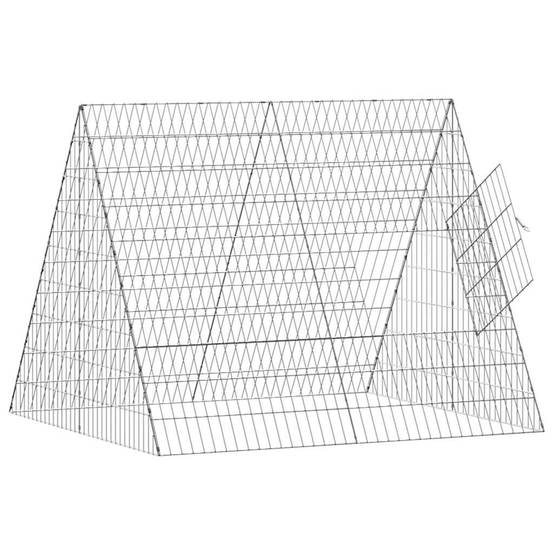 Cage Poules Acier Galvanisé Compacte Habitat Sécurisé Terrasse 110cm - ComfortXL Outdoor Living - Image 5