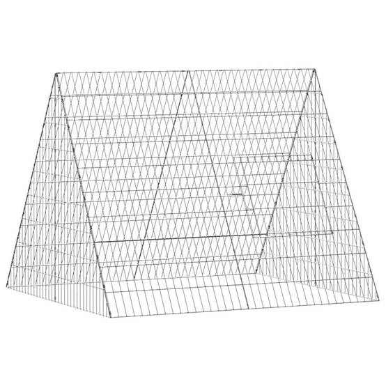 Cage Poules Acier Galvanisé Compacte Habitat Sécurisé Terrasse 110cm - ComfortXL Outdoor Living - Image 2