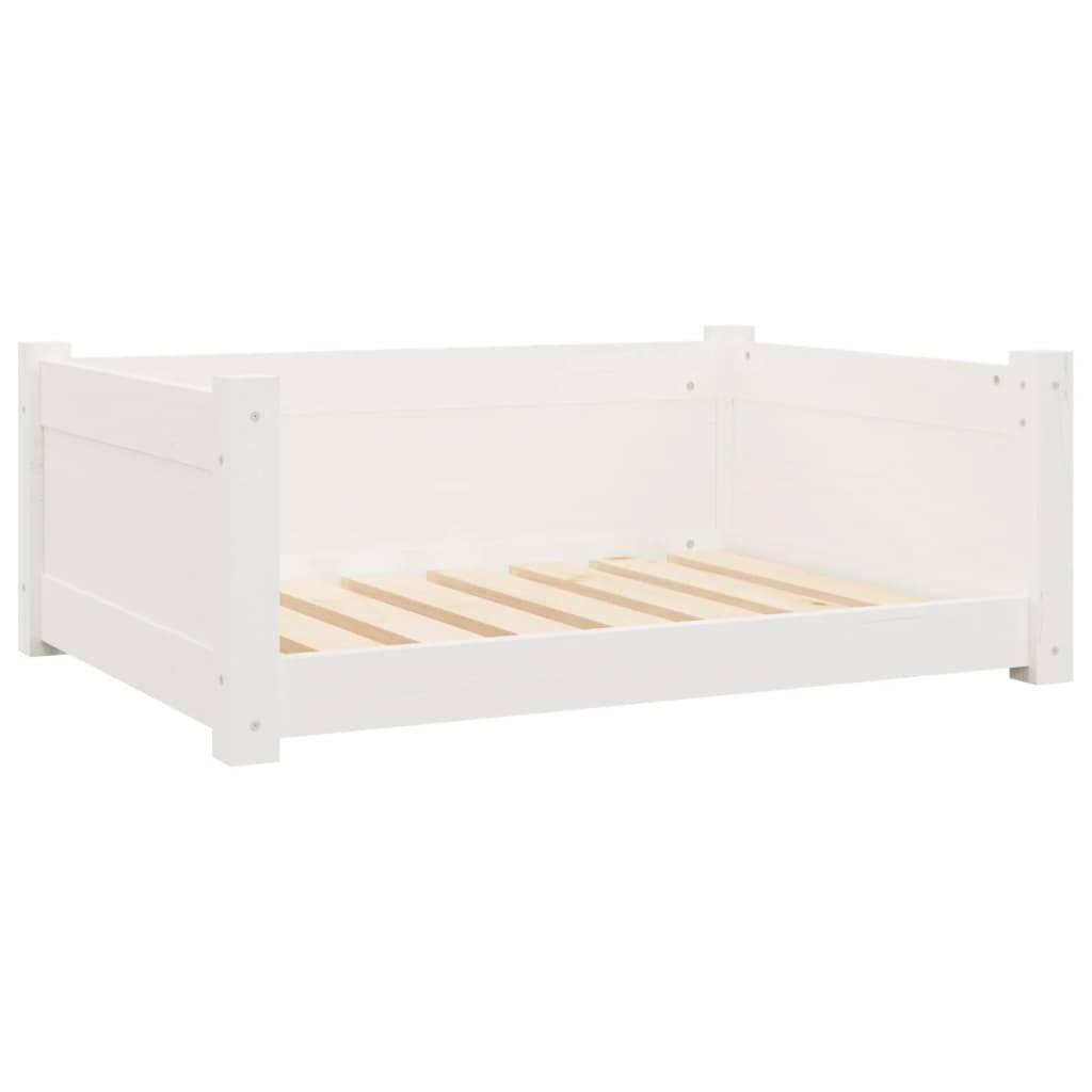 Vidaxl - Lit pour chien Blanc 75,5x55,5x28 cm Bois de pin solide vidaXL 821453 - Imagen 2