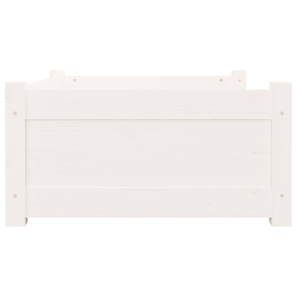 Vidaxl - Lit pour chien Blanc 75,5x55,5x28 cm Bois de pin solide vidaXL 821453 - Imagen 7
