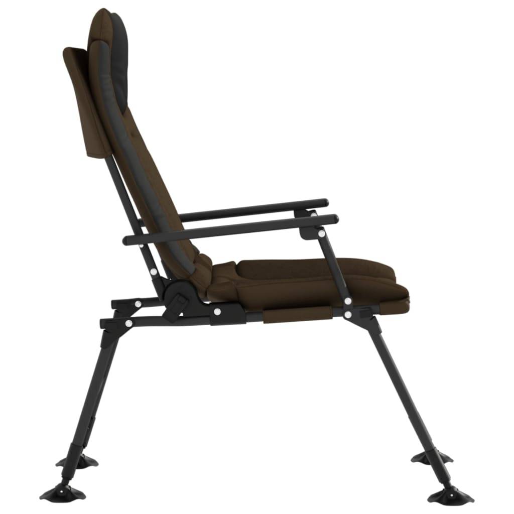Chaise de pêche acier et tissu taupe 92 x 61 x 100 cm - PANGIVO - Image 4