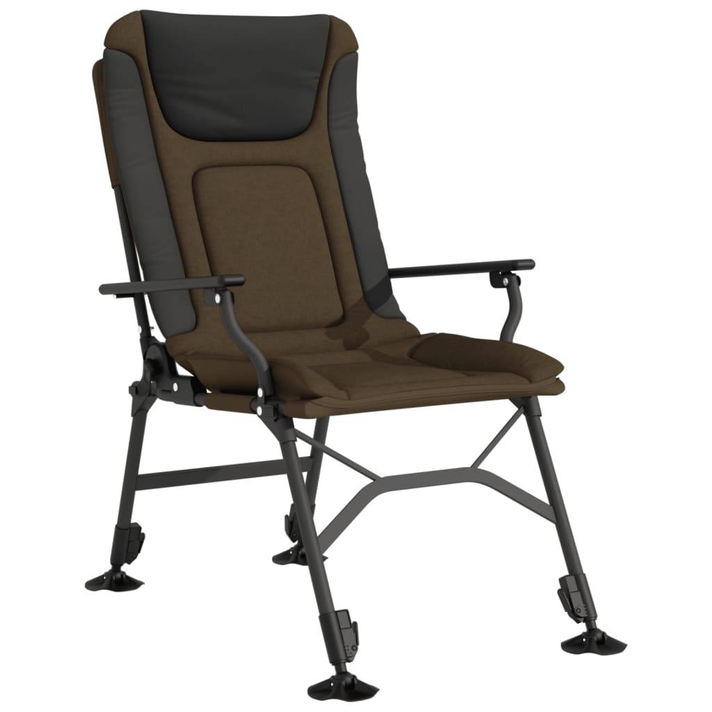 Chaise de pêche acier et tissu taupe 92 x 61 x 100 cm - PANGIVO - Image 2