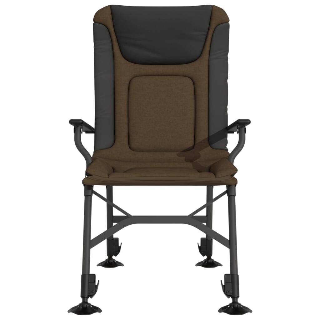 Chaise de pêche acier et tissu taupe 92 x 61 x 100 cm - PANGIVO - Image 3