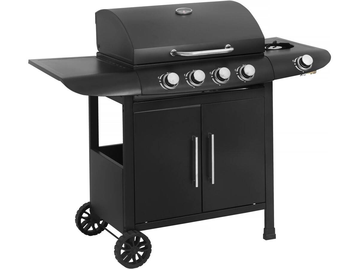 Barbecue Gaz "feria 5" - 5 Brûleurs Dont 1 Latéral - 14,5 Kw - Noir -habitat Et Jardin - Image 3