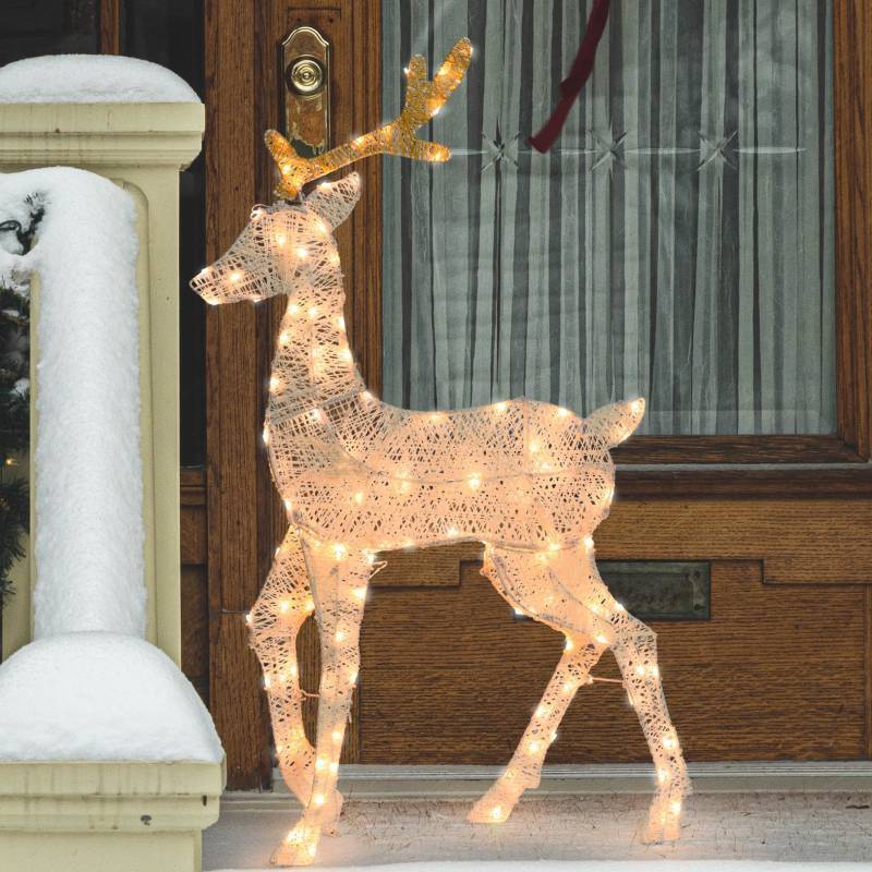 Lotti - Renne lumineux 2D H1m LED ambré fixe Timer extérieur Smart Connect 31V professionnel Lotti - Imagen 2