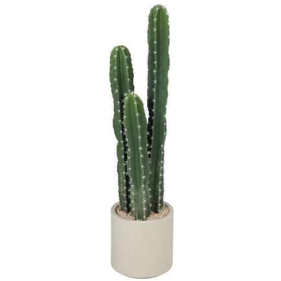 Plante artificielle cactus plastique intérieur salon bureau tiges modulables 95cm vert - ComfortXL Outdoor Living - Image 1