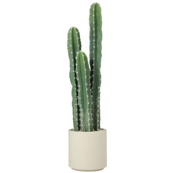 Plante artificielle cactus plastique intérieur salon bureau tiges modulables 95cm vert - ComfortXL Outdoor Living - Image 2