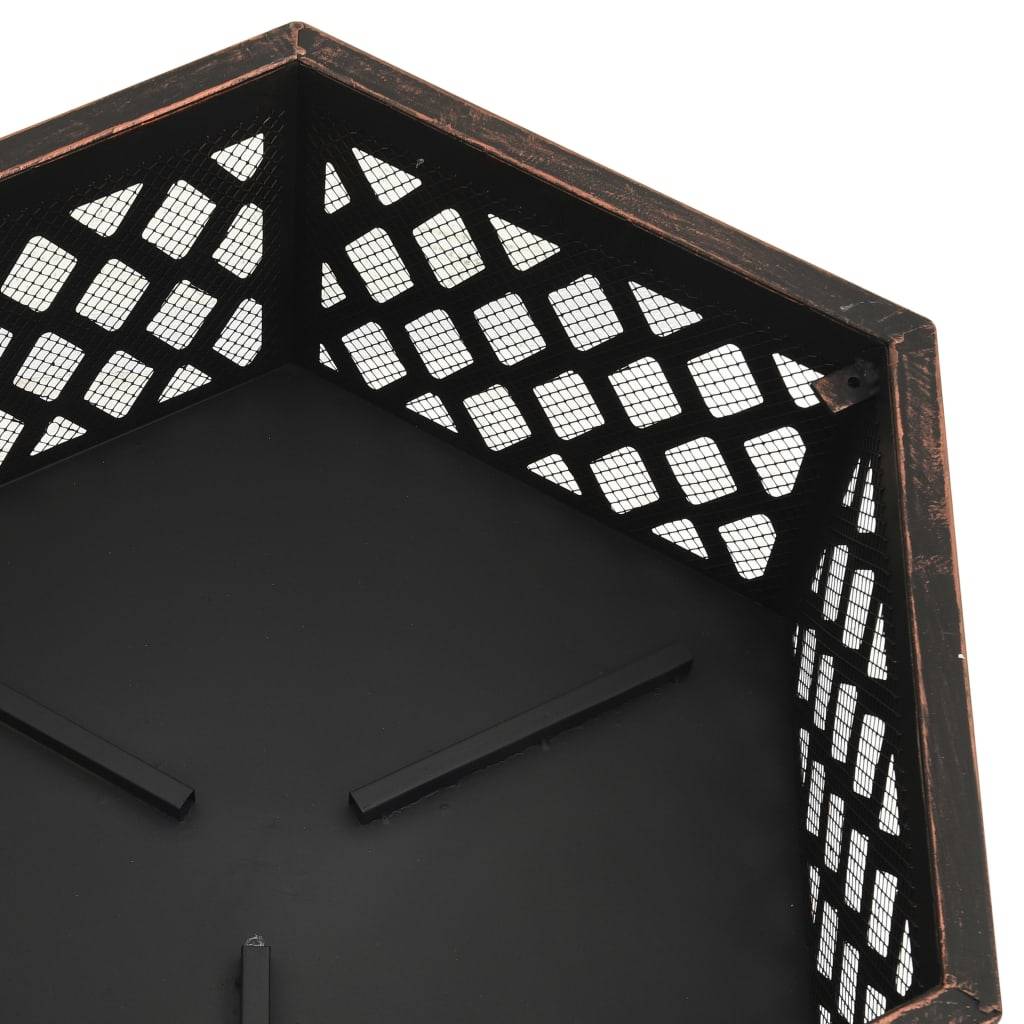 ComfortXL - Brasero Foyer Rustique Acier Brossé pour Jardin Terrasse 62x54x56cm – ComfortXL Outdoor Living - Image 6