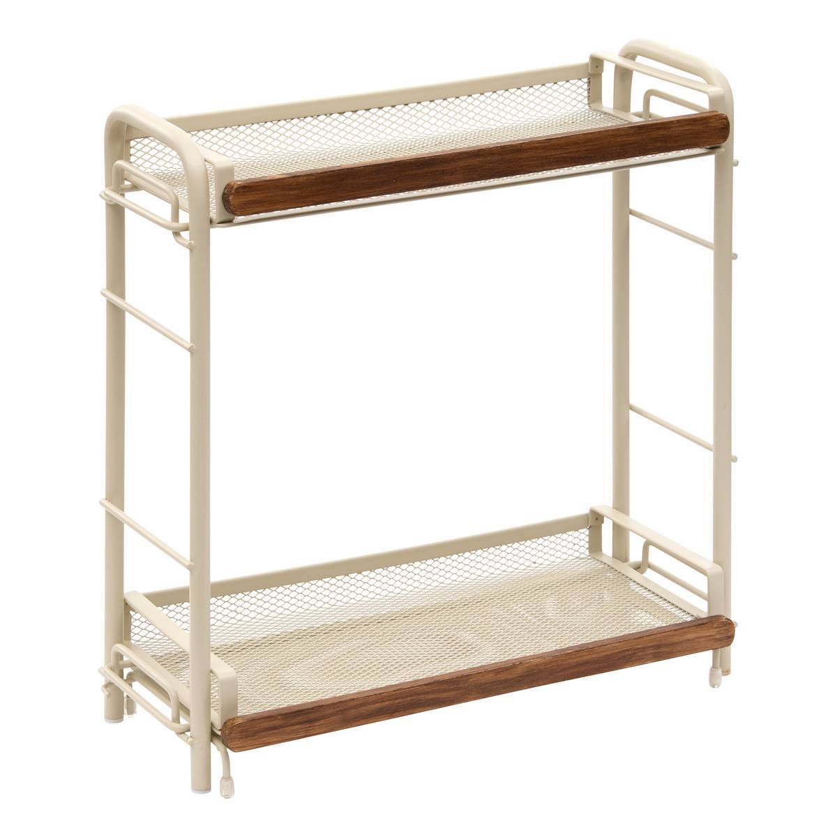 Étagère rectangulaire 2 niveaux Telma 21x33cm beige - 5five