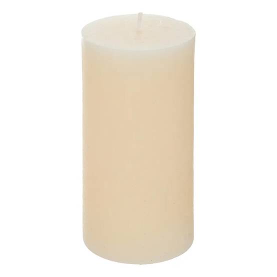 Bougie Cylindrique "Rustic" 14cm Ivoire - Image 1