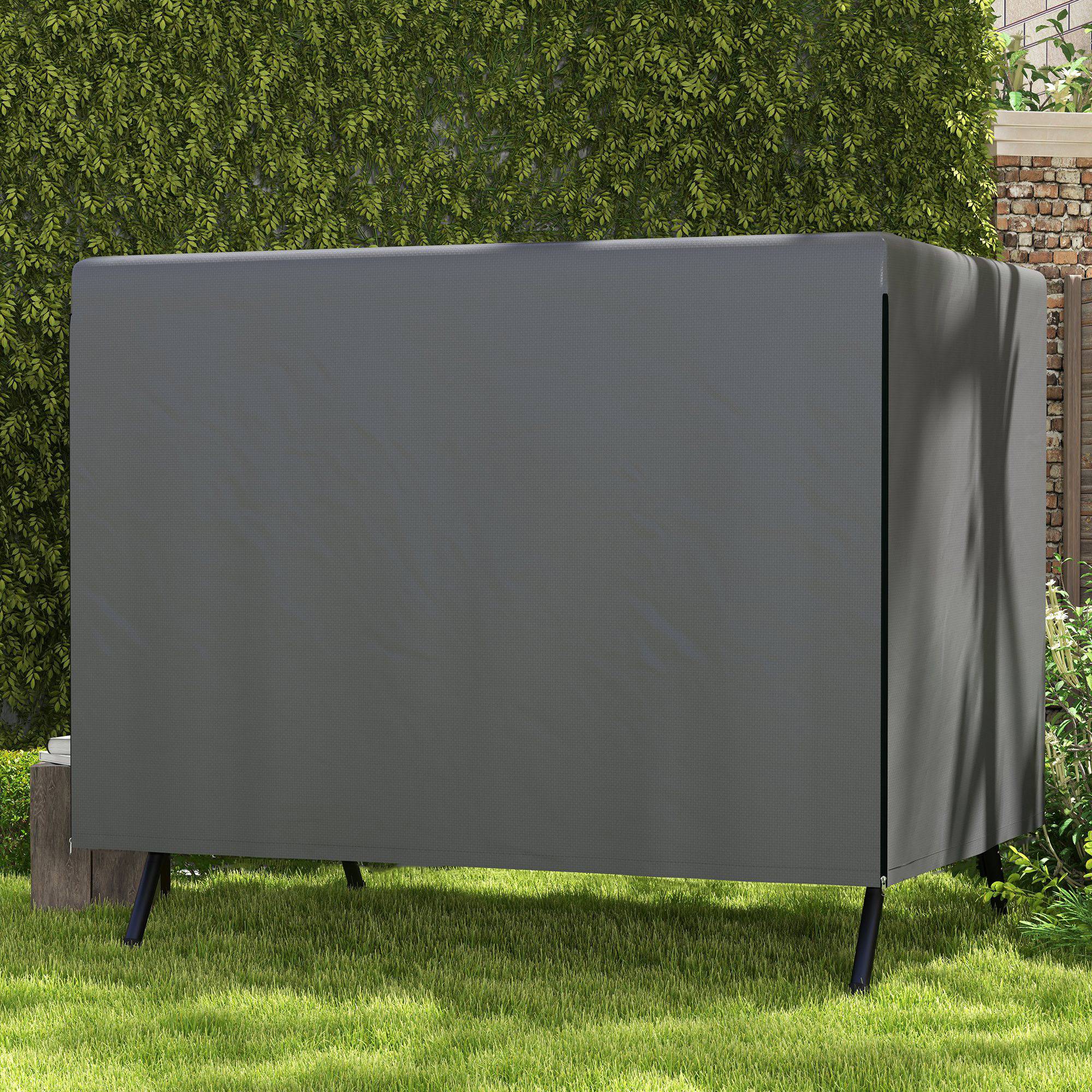 Housse de protection Polyéthylène Mobilier de jardin Imperméable anti-UV 215x155x150cm Gris - ComfortXL Outdoor Living - Image 8