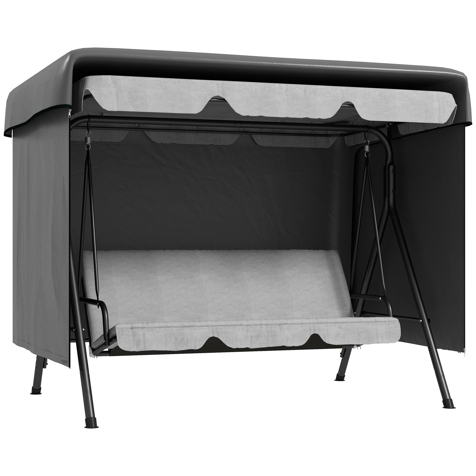 Housse de protection Polyéthylène Mobilier de jardin Imperméable anti-UV 215x155x150cm Gris - ComfortXL Outdoor Living - Image 1
