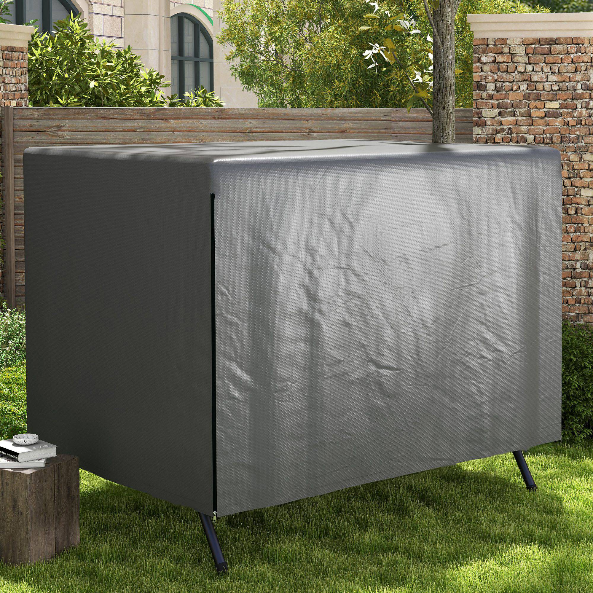 Housse de protection Polyéthylène Mobilier de jardin Imperméable anti-UV 215x155x150cm Gris - ComfortXL Outdoor Living - Image 4