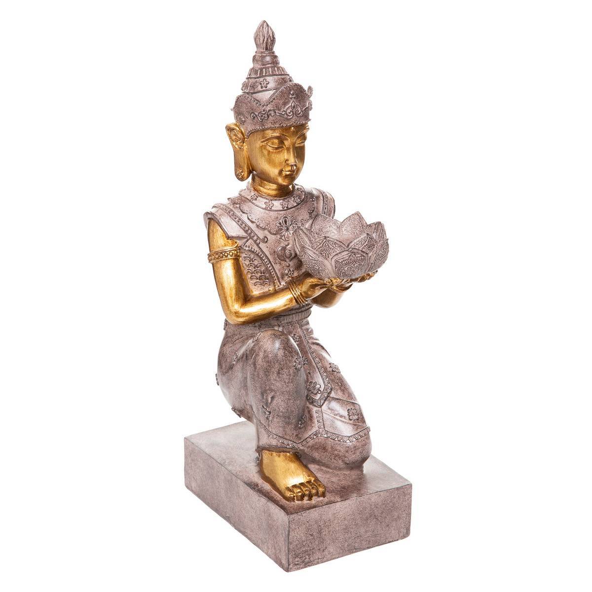 Atmosphera - Bouddha assis Lee H.45,3cm résine - Atmosphera Créateur d'intérieur - Image 1