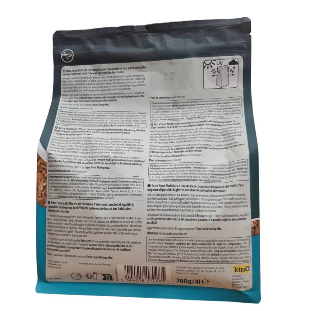 Tetra - Aliment complet Multi Mix 4 litres , 760 g pour poisson d'ornement de bassin - Image 2