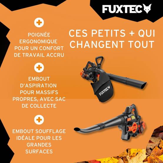 FUXTEC - FUXTEC Kit souffleur/aspirateur de feuilles à batterie 40V FX-E2LBSSET - Image 4