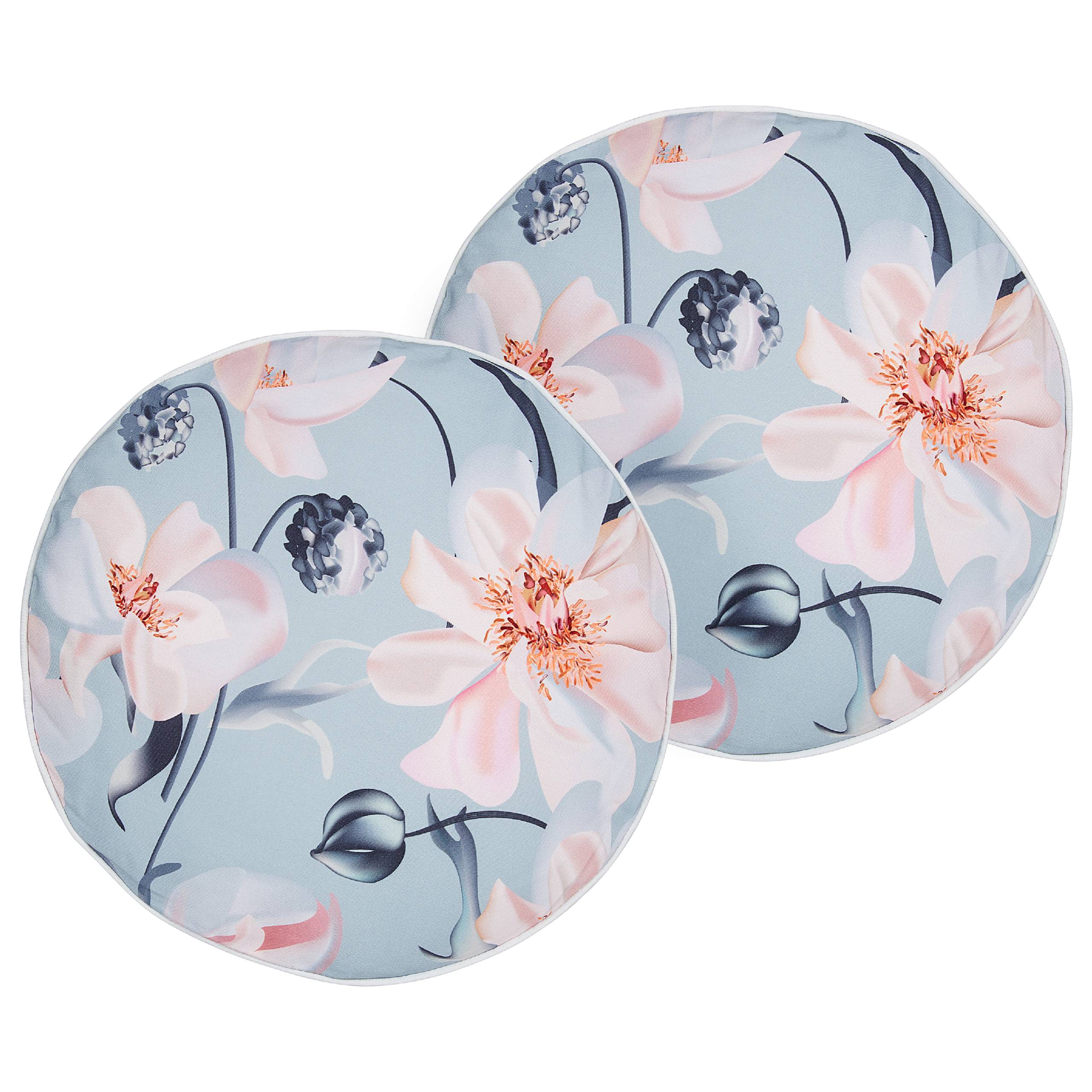 Beliani - Coussin d'extérieur Polyester Bleu APRICALE - Beliani - Imagen 2